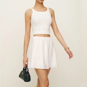 Reformation Brandy Linen Skirt Ivory - Size XL